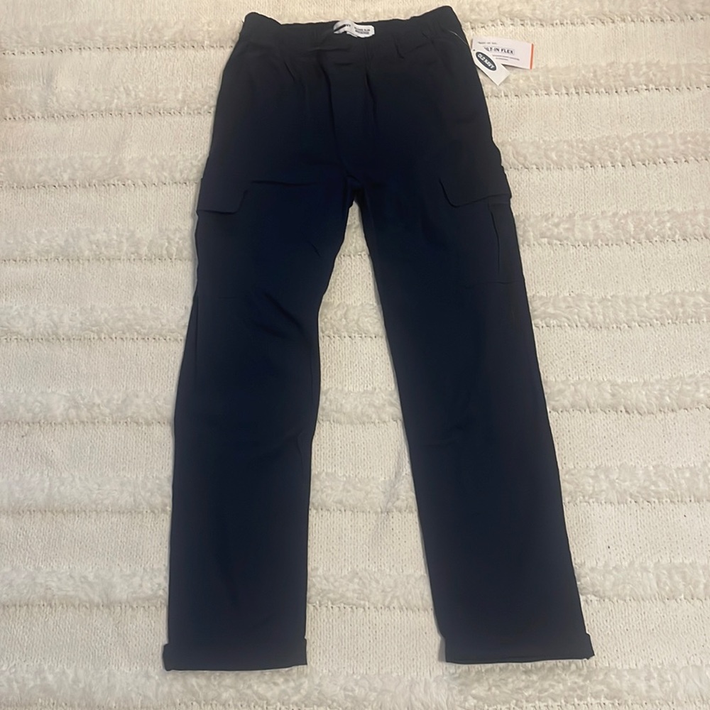 Old Navy Blue built in flex relaxed slim pull on cargo pants boys size XL 14-16